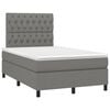 vidaXL Box spring postel s matrac&iacute; tmavě &scaron;ed&aacute; 120x190 cm textil
