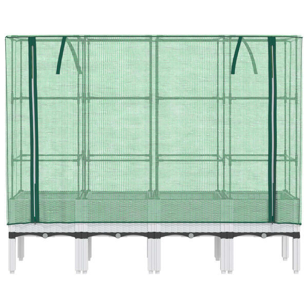 vidaXL Vyv&yacute;&scaron;en&yacute; z&aacute;hon se sklen&iacute;kem ratanov&yacute; vzhled 160 x 40 x 140 cm