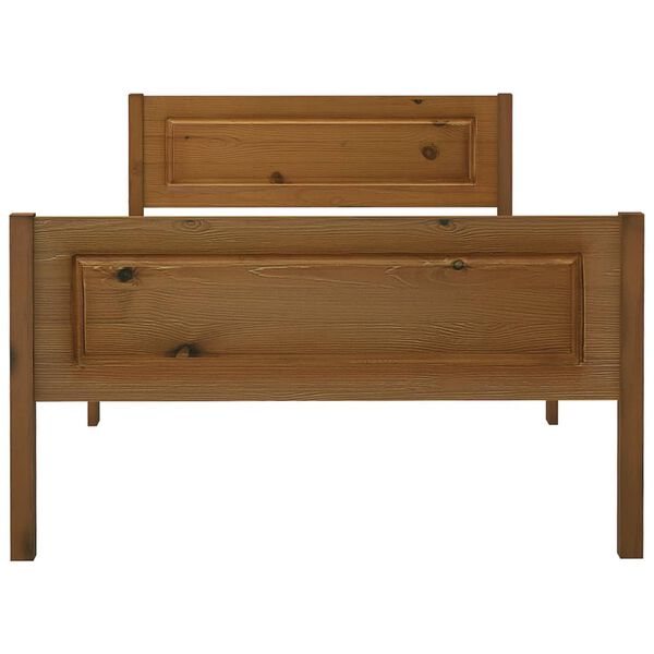 vidaXL R&aacute;m postele masivn&iacute; borov&eacute; dřevo medově hněd&yacute; 90 x 200 cm