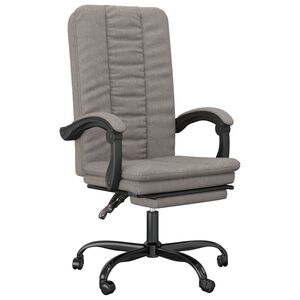 vidaXL Polohovac&iacute; kancel&aacute;řsk&aacute; židle taupe textil