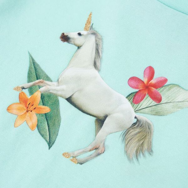 Dětsk&eacute; tričko s kr&aacute;tk&yacute;m ruk&aacute;vem světle akvamar&iacute;nov&eacute; 140