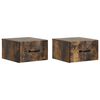 vidaXL N&aacute;stěnn&yacute; nočn&iacute; stolek 2 pcs Kouřov&yacute; dub 34,5 x 33 x 20 cm