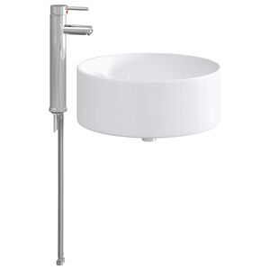 vidaXL Um&yacute;vadlo s bateri&iacute; a odpadem Chrom 40,5 x 40,5 x 15,5 cm