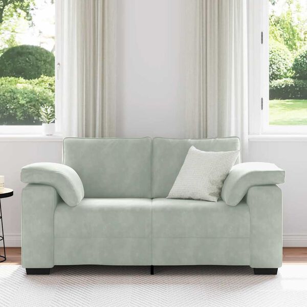 vidaXL Loveseat Sofa světle &scaron;ed&aacute; 160x77x82 cm samet
