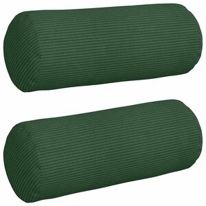 vidaXL Pol&scaron;t&aacute;ře 2 pcs Tmavě zelen&aacute; &Oslash; 15 x 40 cm Žebrovan&aacute; l&aacute;tka