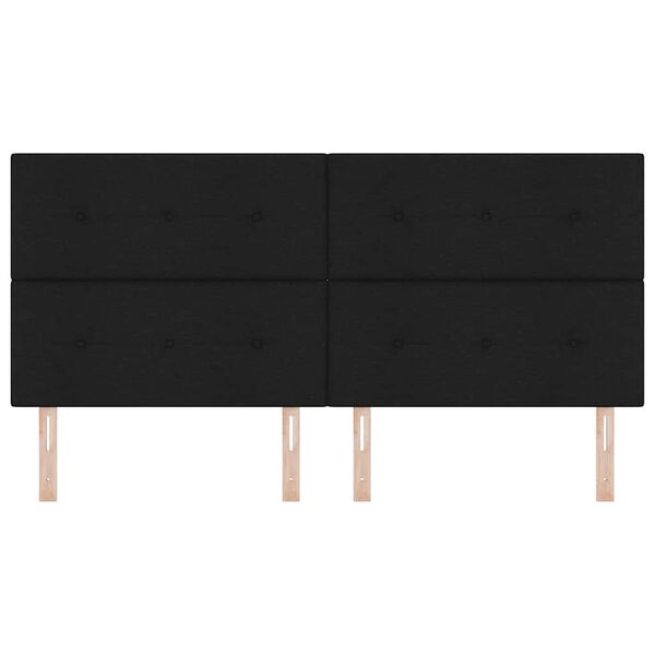 vidaXL V&yacute;&scaron;kově nastaviteln&eacute; čelo postele s čelo Čern&aacute; 200 cm textil