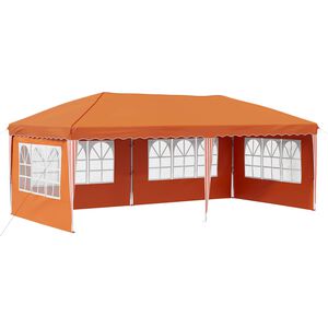 vidaXL P&aacute;rty stan s v&yacute;suvn&yacute;m st&aacute;nkem 575 x 289 x 245 cm Oranžov&aacute;