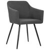 323094 vidaXL Dining Chairs 2 pcs Dark Grey Fabric
