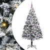 vidaXL Uměl&yacute; v&aacute;nočn&iacute; stromeček B&iacute;l&aacute; 210 cm PVC, ocel a plast