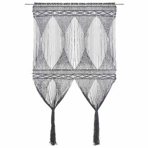 vidaXL Macram&eacute; z&aacute;věs antracitov&yacute; 140 x 240 cm bavlna