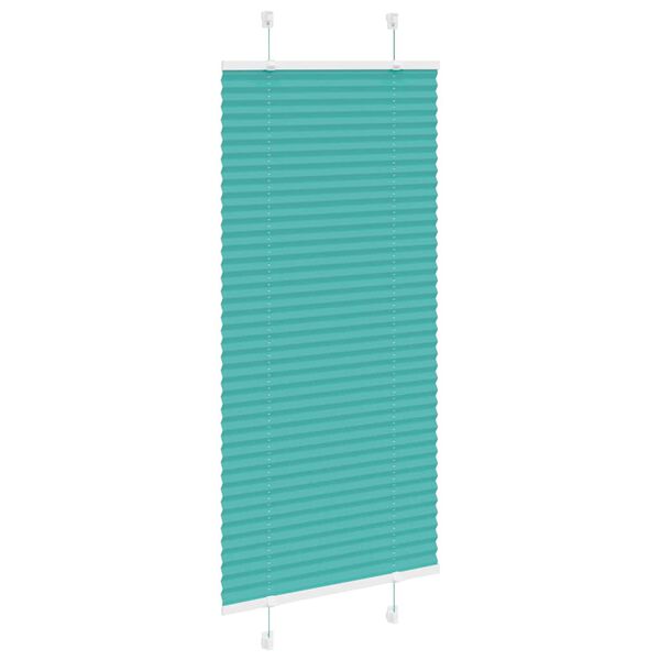 vidaXL Plisovan&aacute; roleta Benz&iacute;nov&aacute; zelen&aacute; 65x150 cm &Scaron;&iacute;řka l&aacute;tky 64,4 cm