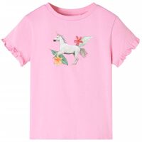 Dětské tričko s krátkým rukávem jasně růžové 92