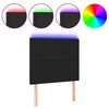 vidaXL Čelo postele s LED čern&eacute; 100x5x118/128 cm uměl&aacute; kůže