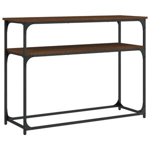 vidaXL Konzolov&yacute; stolek hněd&yacute; dub 100 x 35,5 x 75 cm kompozitn&iacute; dřevo