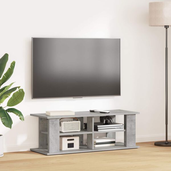 vidaXL Stojan na TV Betonově &scaron;ed&aacute; 96 x 35 x 33,5 cm