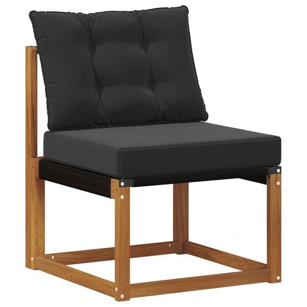 vidaXL Venkovn&iacute; pohovkov&aacute; souprava s pol&scaron;t&aacute;řem 8 pcs Přirozen&aacute; a čern&aacute;