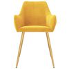 vidaXL J&iacute;deln&iacute; židle 6 ks žlut&eacute; samet
