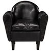 vidaXL Klubov&eacute; křeslo čern&eacute; 77 x 65 x 79 cm prav&aacute; kůže
