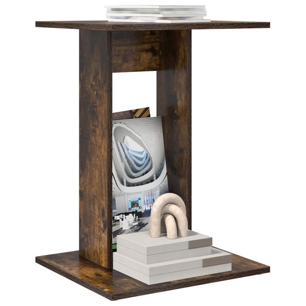 vidaXL Bočn&iacute; stůl Kouřov&yacute; dub 45 x 40 x 62,5 cm kompozitn&iacute; dřevo