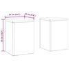 vidaXL Stojan na rostliny 2 pcs Černá 24 x 24 x 35 cm Ocel