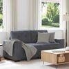 vidaXL Loveseat Sofa Tmavě &scaron;ed&aacute; 180x77x82 cm samet