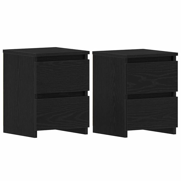 vidaXL Noční skříňka 2 pcs Černý dub 30 x 30 x 40 cm Kompozitní dřevo