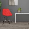 vidaXL Otočn&aacute; kancel&aacute;řsk&aacute; židle červen&aacute; uměl&aacute; kůže