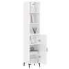 vidaXL Skř&iacute;ň highboard b&iacute;l&aacute; s vysok&yacute;m leskem 34,5x34x180 cm kompozit