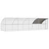 vidaXL Klec na kuřata 4 ks Stř&iacute;brn&aacute; 800 x 200 x 200 cm Ocel a PE