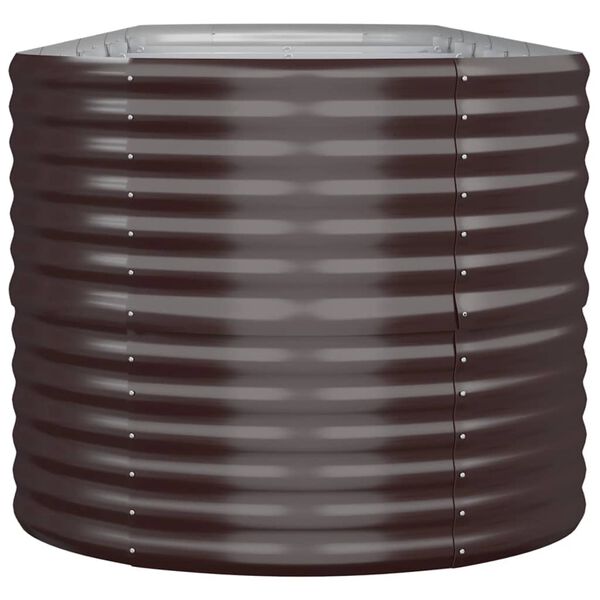 vidaXL Vyvýšený záhon pozinkovaná ocel 368x80x68 cm hnědý