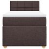vidaXL Box spring postel s matrac&iacute; tmavě hněd&aacute; 90x200 cm textil