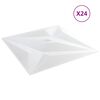vidaXL N&aacute;stěnn&eacute; panely Hvězda 24 pcs B&iacute;l&aacute; hvězda 50 x 50 cm XPS pěna
