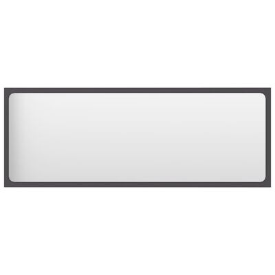 vidaXL Koupelnové zrcadlo šedé 100 x 1,5 x 37 cm dřevotříska