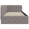 vidaXL Rohov&yacute; r&aacute;m postele s čelo Taupe 90 x 200 cm textil
