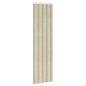 vidaXL Z&aacute;clona proti hmyzu Chenille &Scaron;ed&aacute; a b&eacute;žov&aacute; 56 x 200 cm 100% PP