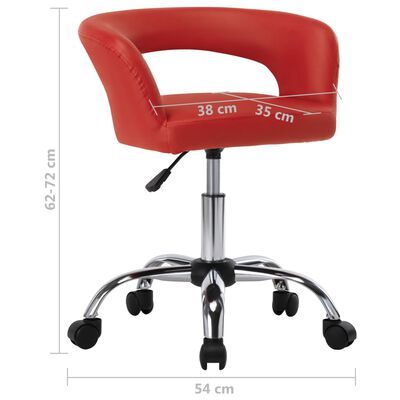 vidaXL Jídelní židle 2 ks červené umělá kůže