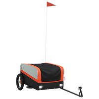 vidaXL Vozík za kolo černý a oranžový 30 kg železo