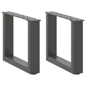 vidaXL Nohy konferenčn&iacute;ho stolku ve tvaru U 2 ks antracitov&eacute; 30 x (30-31) cm ocelov&eacute;
