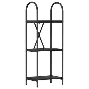 vidaXL Knihovna 3 &uacute;rovn&iacute; 40 x 30 x 109 cm Kompozitn&iacute; dřevo Čern&yacute; dub