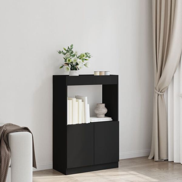 vidaXL Skř&iacute;ň highboard čern&aacute; 63 x 33 x 100 cm kompozitn&iacute; dřevo