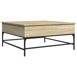 vidaXL Konferenčn&iacute; stolek dub sonoma 95 x 95 x 45 cm kompozit a kov