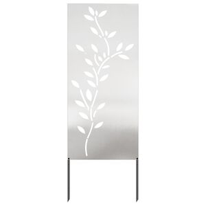 vidaXL Soukrom&iacute; na zahradě Stř&iacute;brn&aacute; 50 x 140 cm Nerezov&aacute; ocel