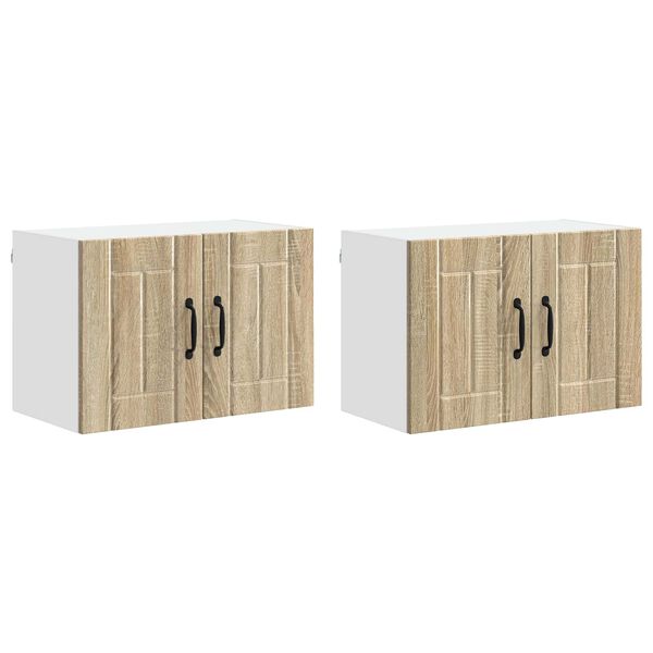 vidaXL Kuchyňsk&eacute; stěnov&eacute; skř&iacute;ňky 2 pcs Sonoma dub 60 x 31 x 40 cm