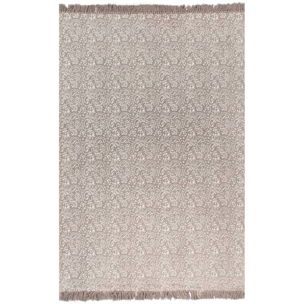 vidaXL Koberec Kilim se vzorem bavlněn&yacute; 160 x 230 cm barva taupe