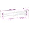 vidaXL Stojan na monitor betonově &scaron;ed&yacute; 100x27x20 cm kompozitn&iacute; dřevo