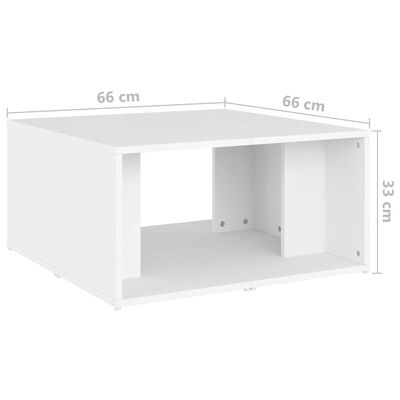 vidaXL Konferenční stolky 4 ks bílé 33 x 33 x 33 cm dřevotříska