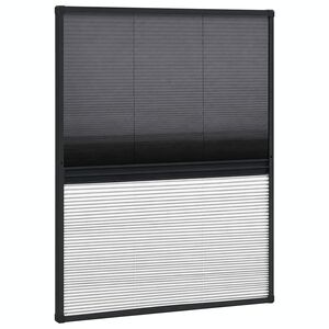 vidaXL Plisovan&aacute; okenn&iacute; s&iacute;ť proti hmyzu se z&aacute;stěnou hlin&iacute;k 80 x 100 cm