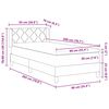 vidaXL Postel s boxspringem s čelo Tmavě hněd&aacute; 200 x 90 cm Polyester