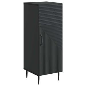vidaXL Serv&iacute;rovac&iacute; skř&iacute;ň Čern&aacute; 33 x 34,5 x 89,5 cm Kompozitn&iacute; dřevo
