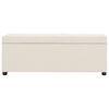 vidaXL Lavice s úložným prostorem 116 cm krémová polyester